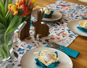 Ako zložiť servítky na veľkonočný stôl