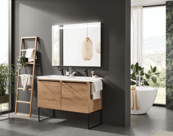 Drevodekor v kúpeľni pôsobí upokojujúco a teplo