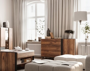 Záclony a závesy v interiéri