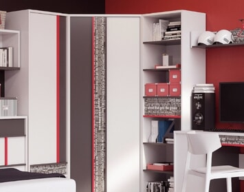 Rohová skriňa na šikovné využitie kútov