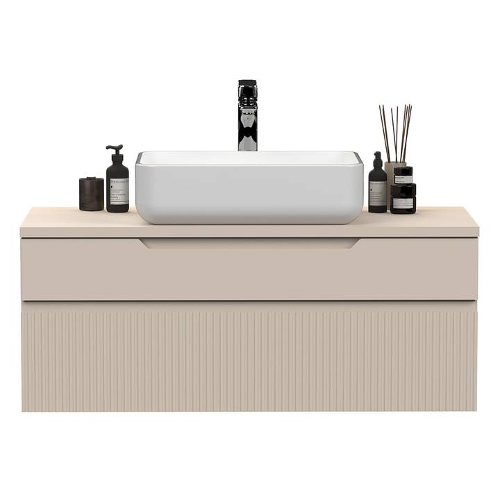 Kúpeľňová skrinka s umývadlom 100-2Z RIO kašmírová 1