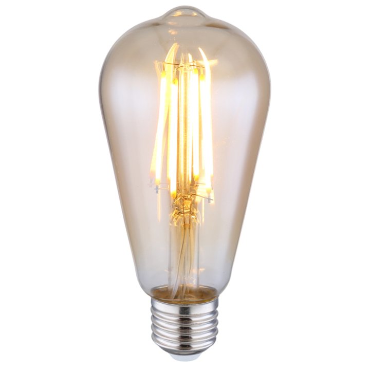 LED žiarovka filament 11399A E27, 7W, teplá biela, jantárová 1