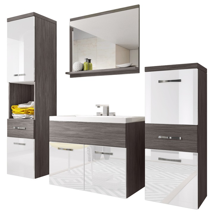 Kúpeľňová zostava ABIHA dub bodega/biela 1