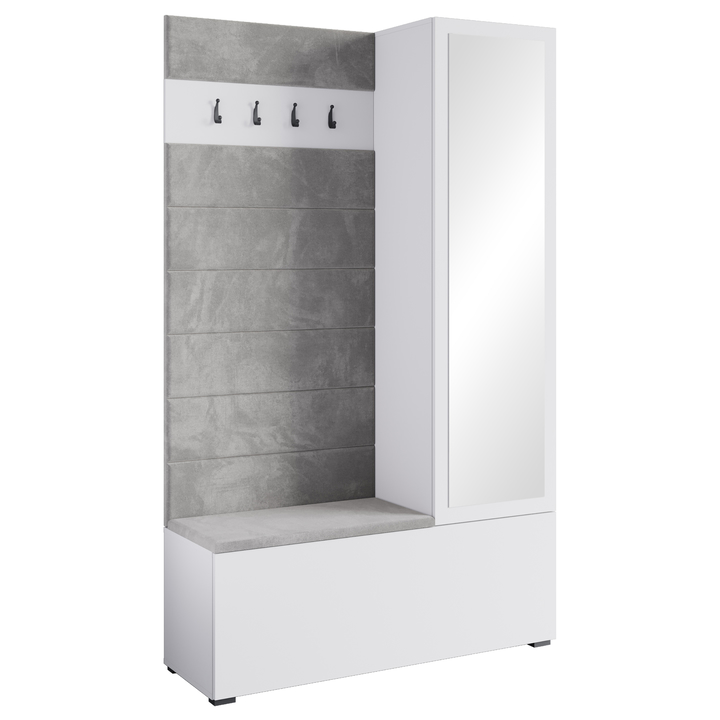 Predsieňová zostava ABRA biela vysoký lesk 1