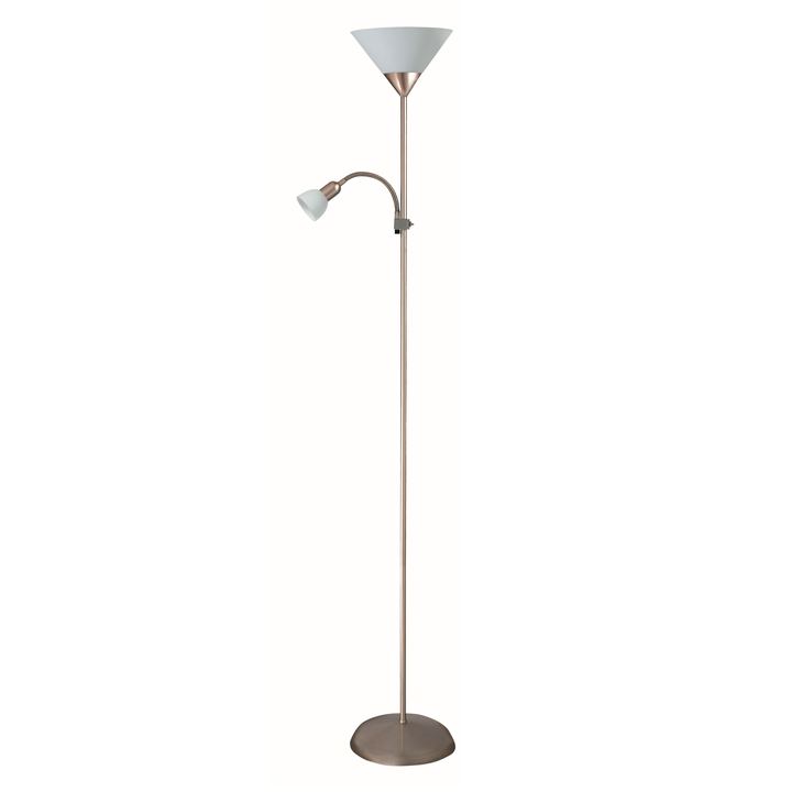Stojacia lampa ACTION biela/chróm 1