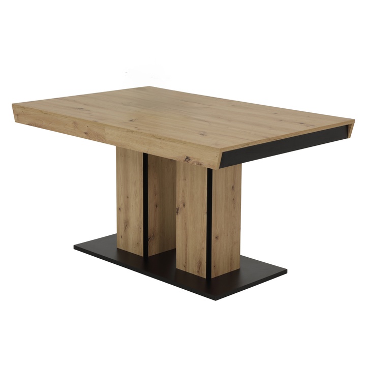Jedálenský stôl AGNES dub artisan/čierna 1
