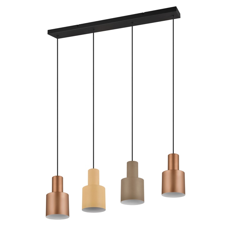 Závesné svietidlo AGUDO 4 hnedá/čierna 1