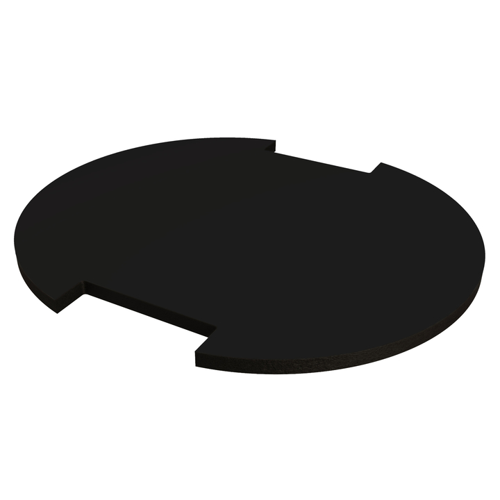 Policový diel ALBA čierna, okrúhly, sada 2 ks 1