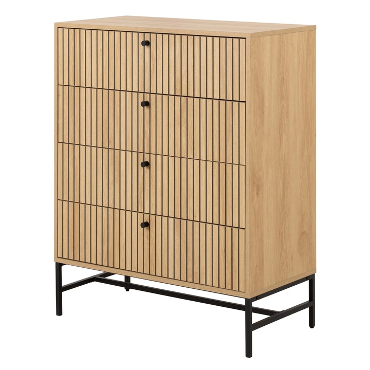 Komoda ALBANY 100 dub/matná čierna 1