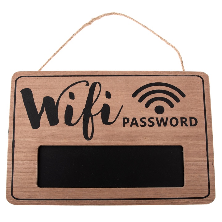 Závesná ceduľa wifi ALEENA prírodná 1