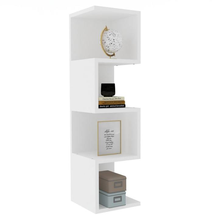 Rohový regál ALIN biela 1