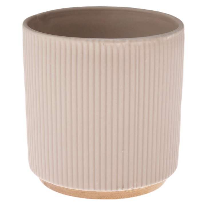 Kvetináč s podstavcom ALLAN II béžová, priemer 13 cm 1