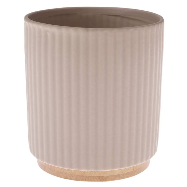 Kvetináč s podstavcom ALLAN II béžová, priemer 12 cm 1