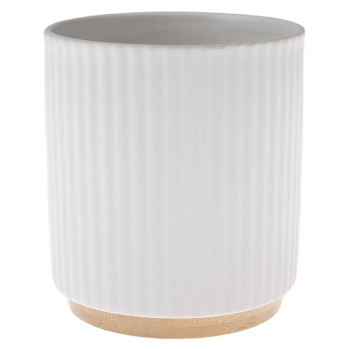 Kvetináč s podstavcom ALLAN biela, priemer 12 cm 1