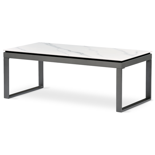 Konferenčný stolík ALMADA biely mramor/sivá 1