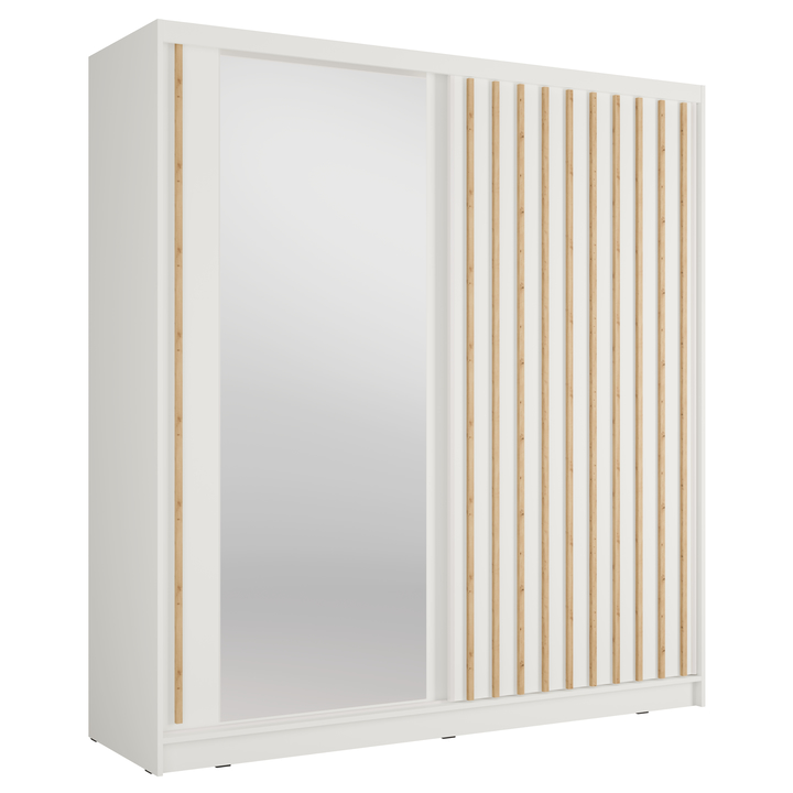 Šatníková skriňa  ALUNA I biela, šírka 200 cm 1