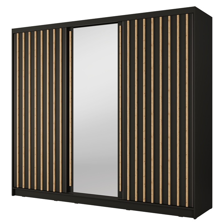 Šatníková skriňa ALUNA II čierna 1
