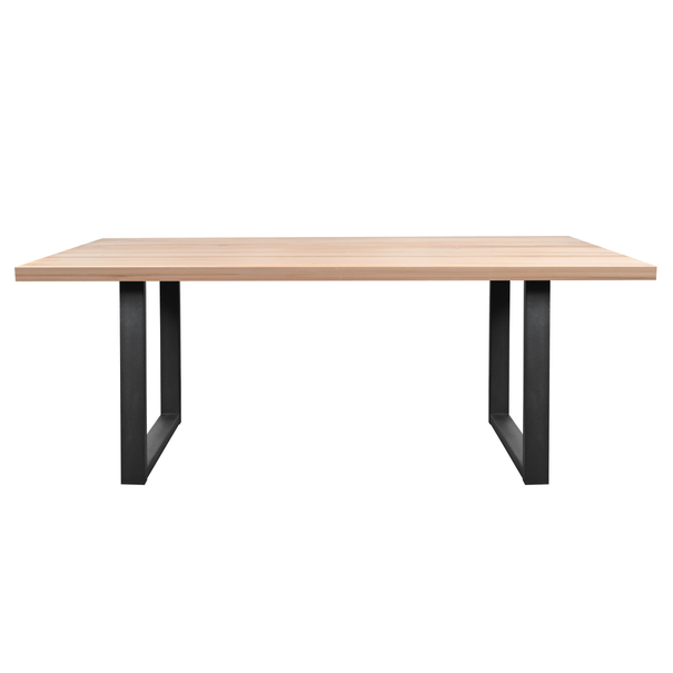 Jedálenský stôl AMAYA U dub/kov, šírka 180 cm, rovná hrana 1