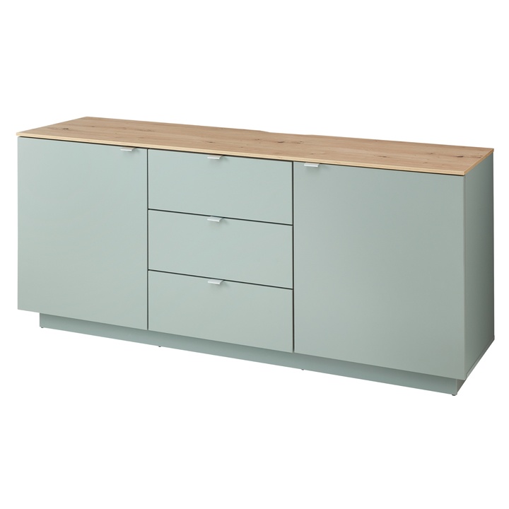 TV komoda AMBER II trstinovozelená/dub artisan 1