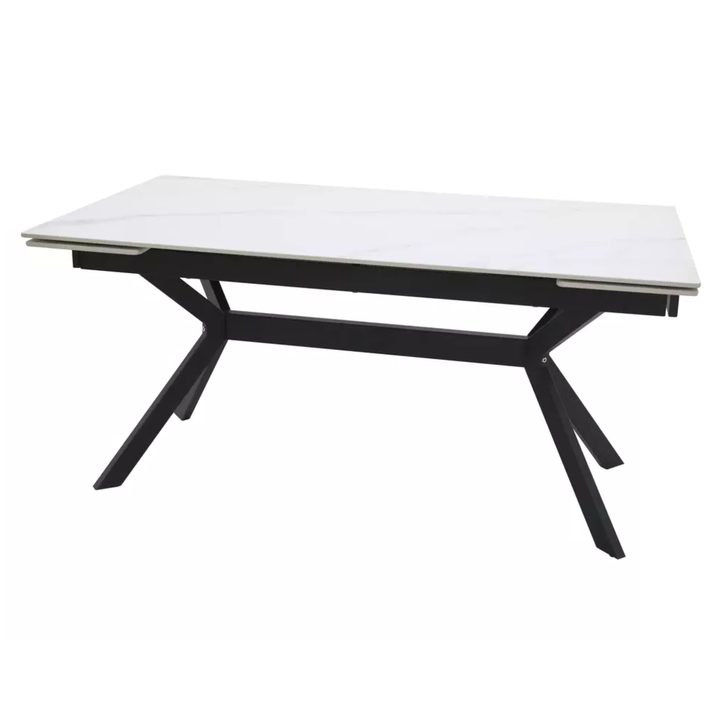 Jedálenský stôl AMPIRAO biela/čierna, šírka 180 cm 1