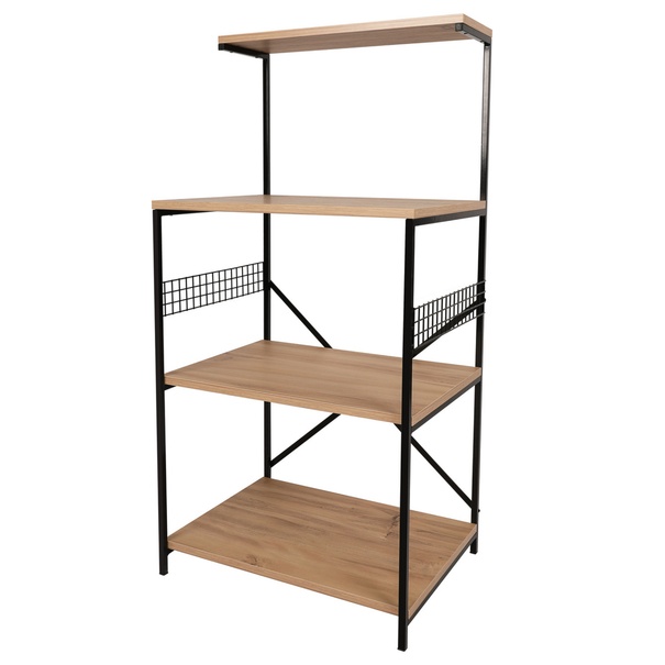 Regál ANEMON borovica/čierna 1