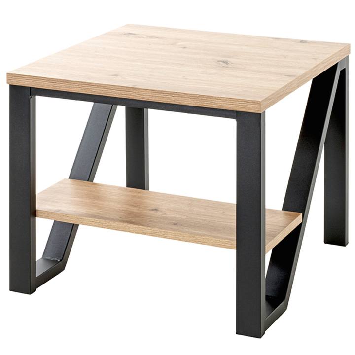 Prístavný stolík ANGELO čierna/dub 1