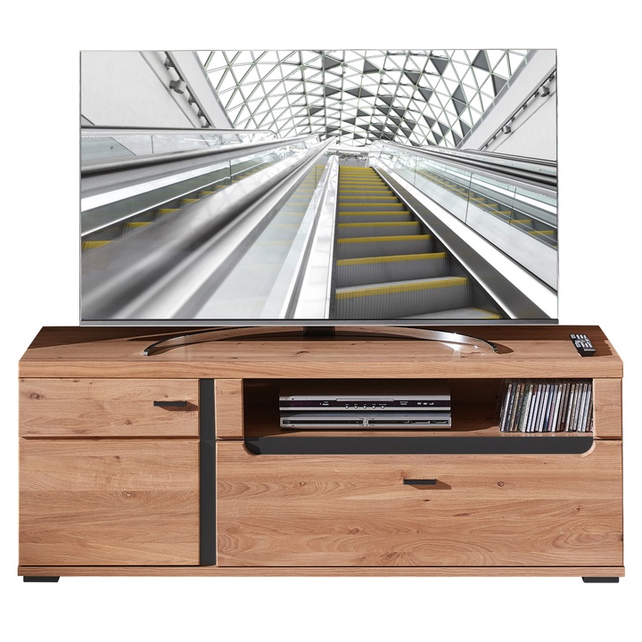 TV komoda ANIELA II dub artisan/čierna matná 1