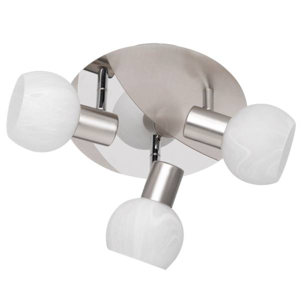 Bodové svietidlo ANTIBES matný nikel/alabastrové sklo, priemer 22 cm 1
