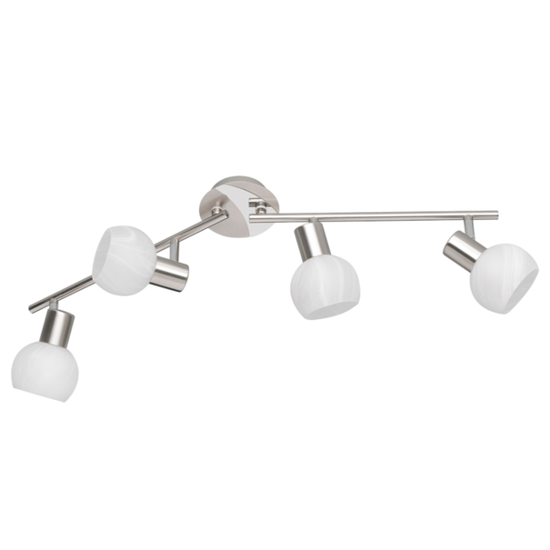 Bodové svietidlo ANTIBES matný nikel/alabastrové sklo, šírka 70 cm 1