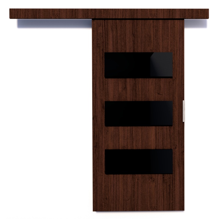 Posuvné dvere ARES 106 wenge/čierna, 106x205 cm 1