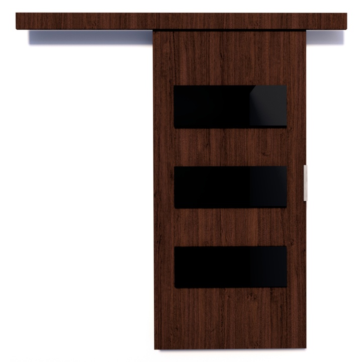 Posuvné dvere ARES 96 wenge/čierna, 96x205 cm 1