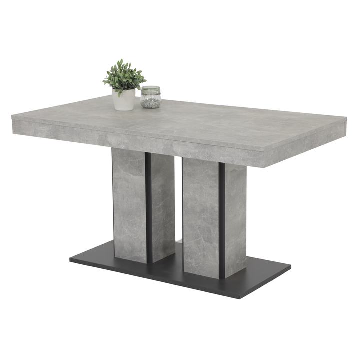 Jedálenský stôl ARESSA betón/čierna 1