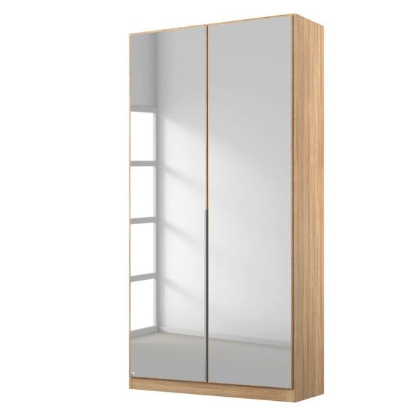 Šatníková skriňa ARIANNA dub sonoma, 91 cm, 2 zrkadlá 1