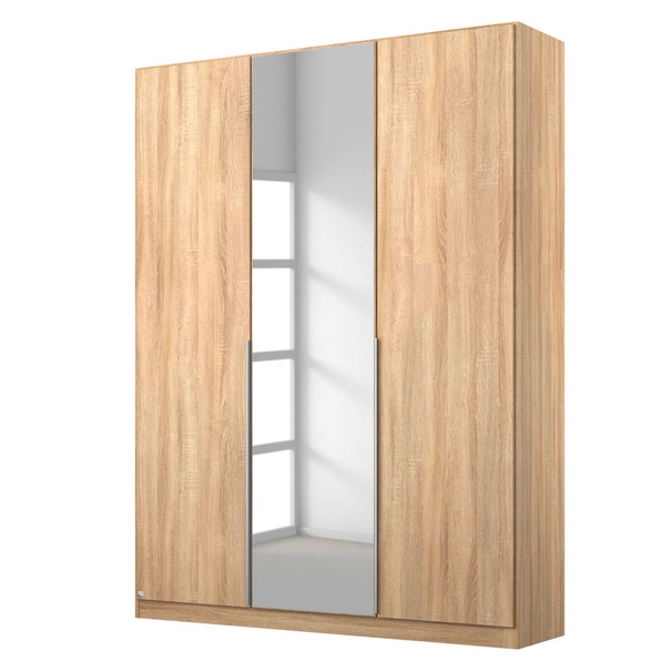 Šatníková skriňa ARIANNA dub sonoma, 3 dvere, zrkadlo 1