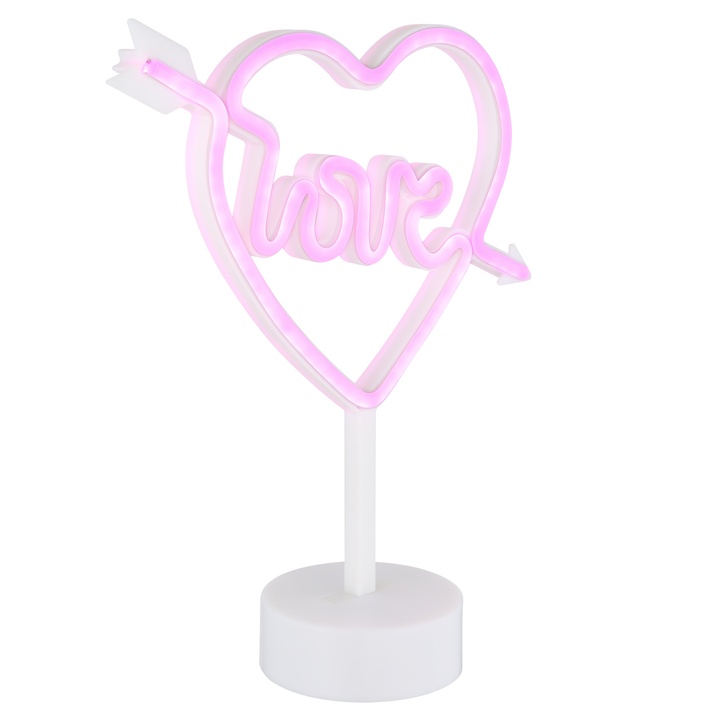 Stolná LED lampa ARMOR biela/ružová 1