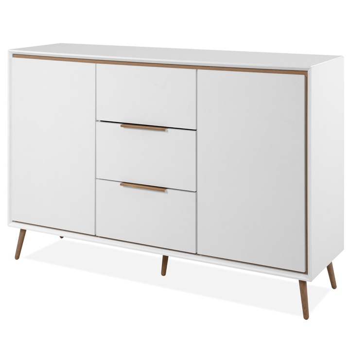 Komoda ARTURO 01B biela/dub artisan 1