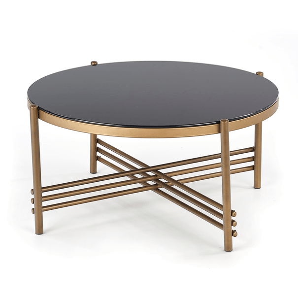 Konferenčný stolík ASMINO čierna/zlatá 1