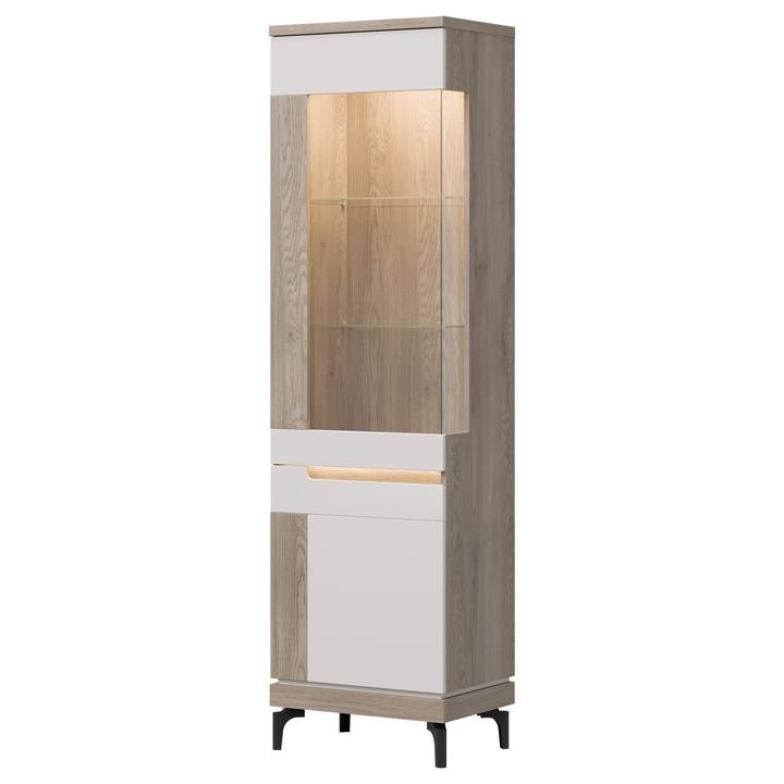 Vitrína ASSEM AN05 ľavá, dub cremona/kašmírová 1