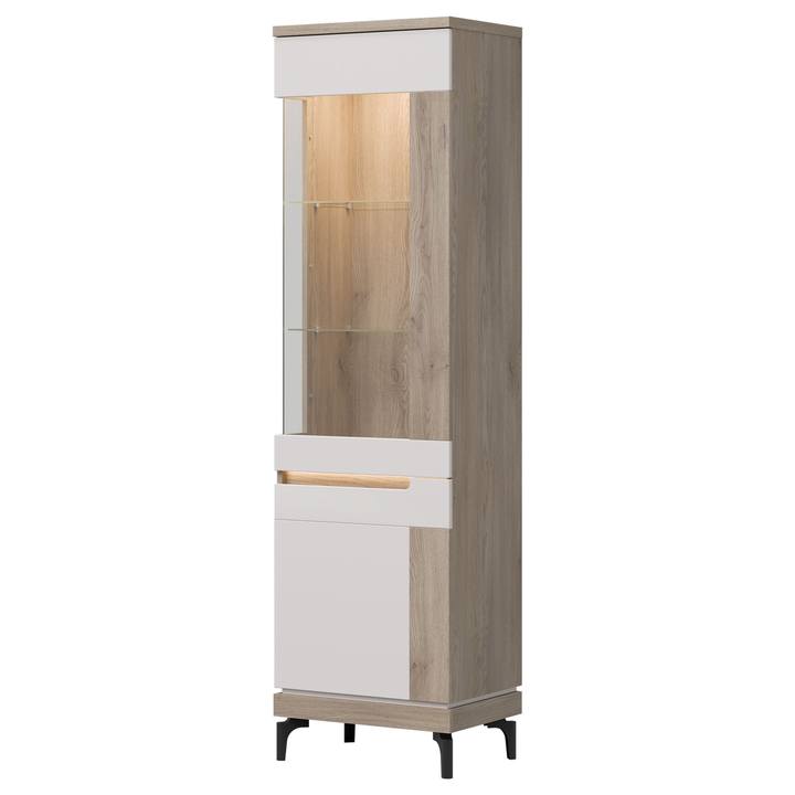 Vitrína ASSEM AN06 pravá, dub cremona/kašmírová 1