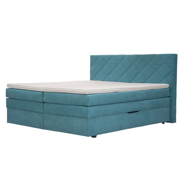 Posteľ boxspring ATIKA tyrkysová, 180x200 cm 1