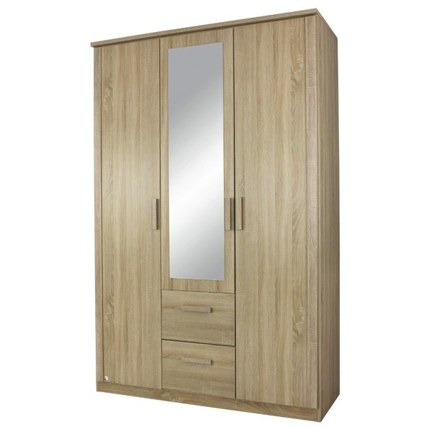 Šatníková skriňa AULIN dub sonoma, šírka 136 cm 1