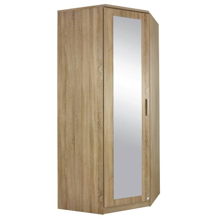 Rohová šatníková skriňa AULIN dub sonoma 1