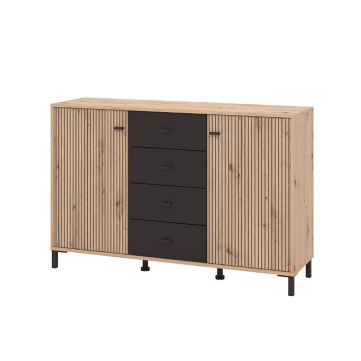 Komoda  AVIGNON dub artisan/čierna 1