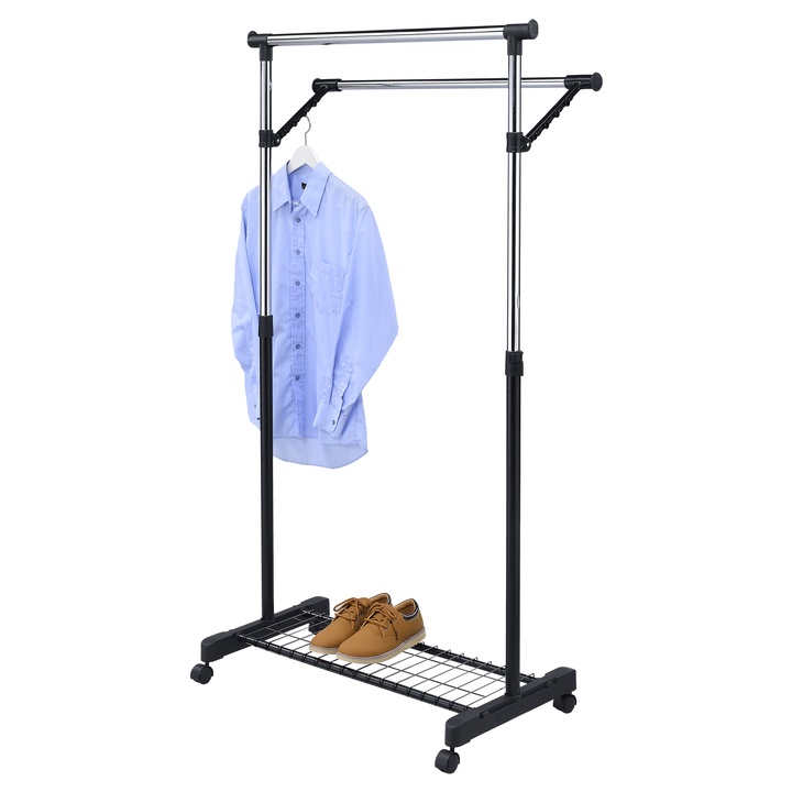 Stojan na šaty AVIS čierna/strieborná 1