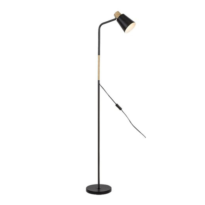 Stojacia lampa AZIM čierna/hnedá 1
