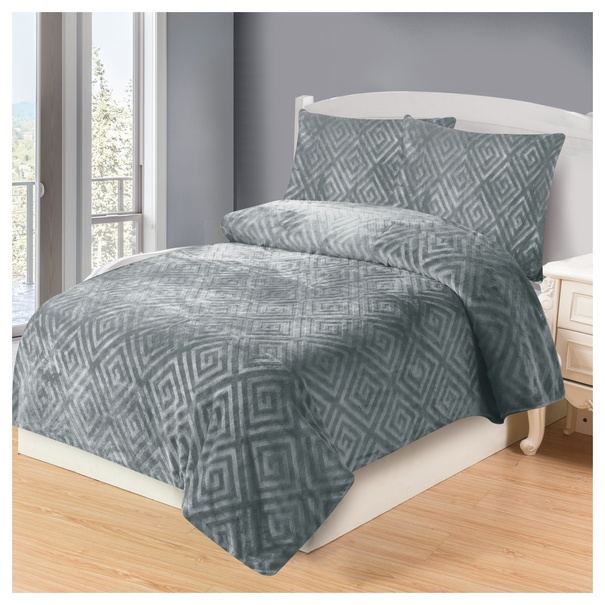 Posteľná bielizeň AZTÉK sivá, 70x90 a 140x200 cm 1