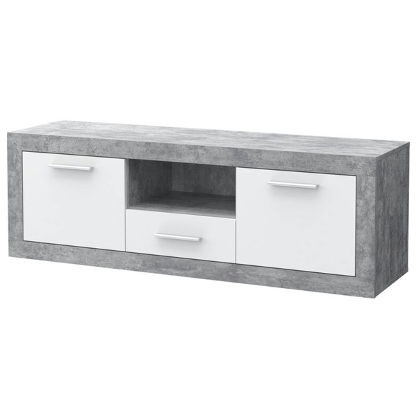 TV stolík BACCIO biela/betón 1