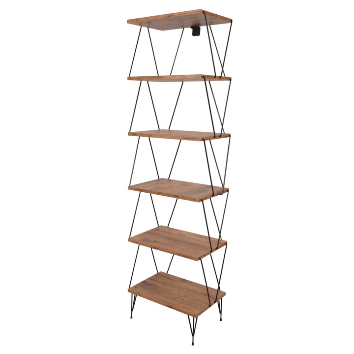 Regál  BALABAN čierna/borovica 1