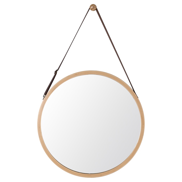 Zrkadlo BAMBUS 45 prírodná/hnedá, priemer 45 cm 1