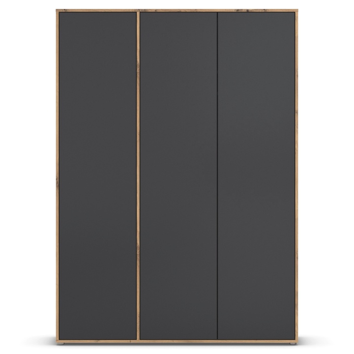 Šatníková skriňa BANILA I sivá/dub artisan 1